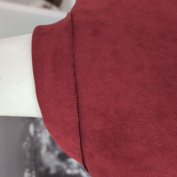 Joseph Ribkoff Red Suede Blazer Tailored Suit Jacket. - Picture 6 of 8